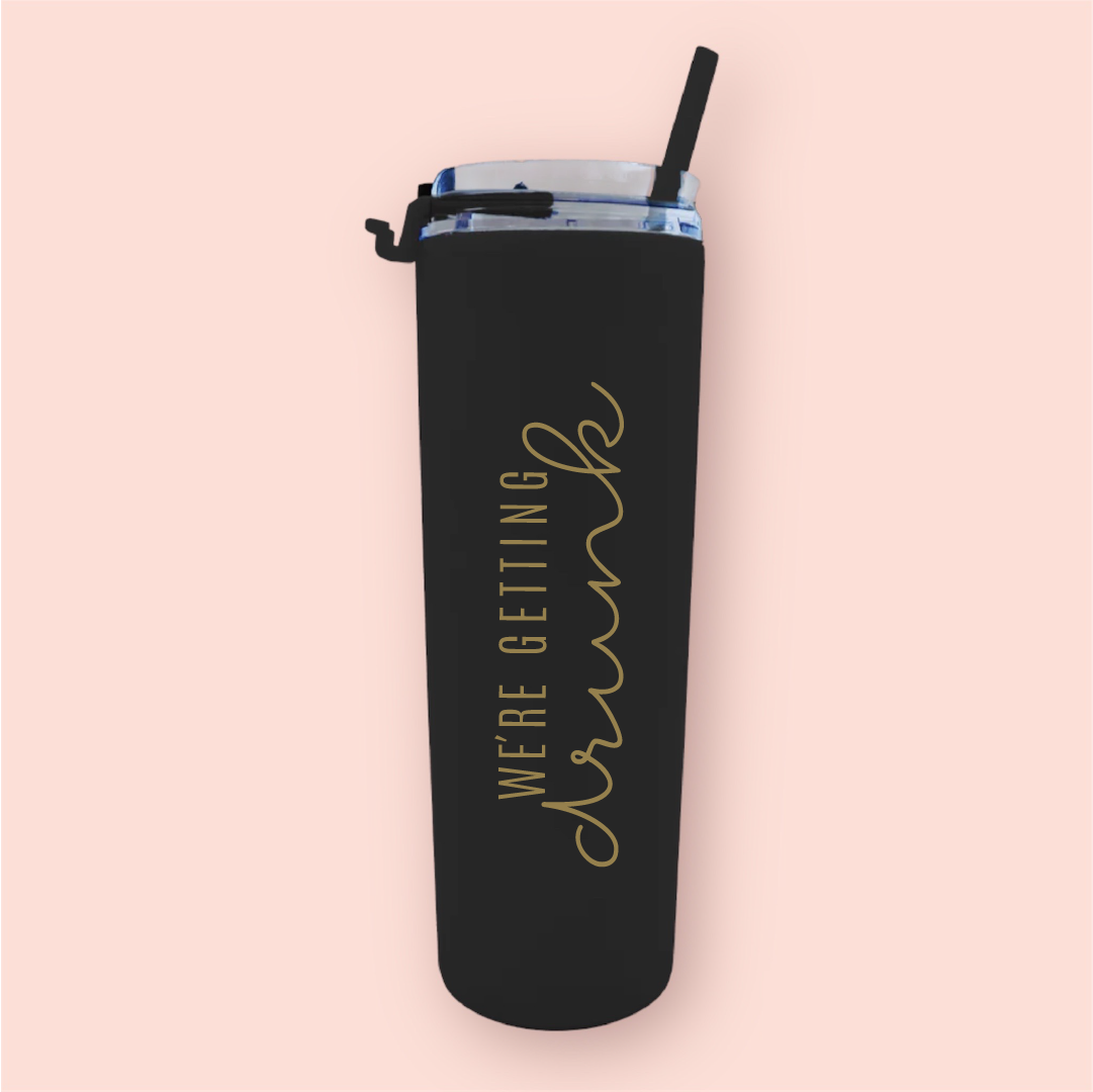 Termo skinny acrilico "We´re getting drunk"