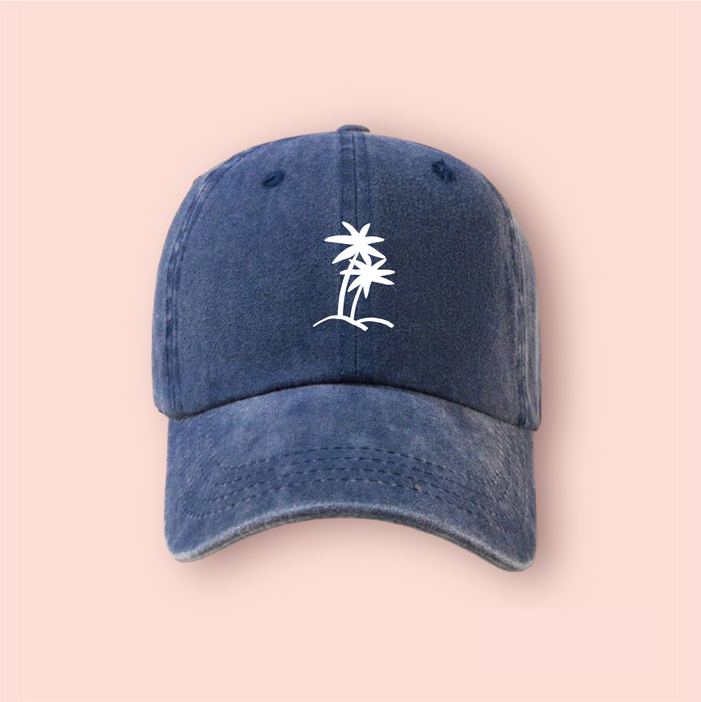 Gorra azul marino deslavada "palmtree"
