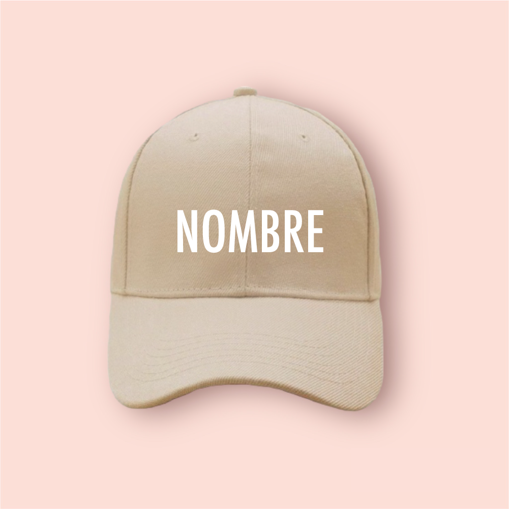 Gorra beige/nude personalizada