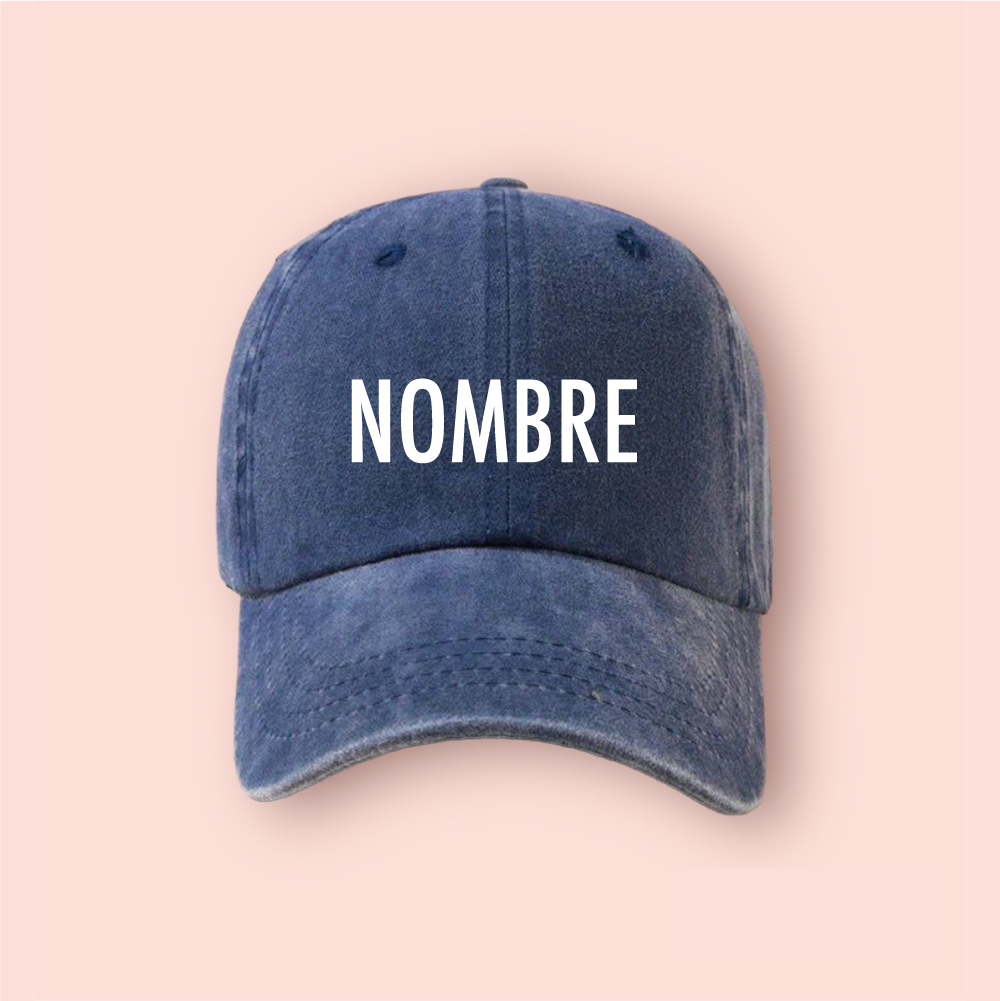 Gorra azul marino deslavada personalizada
