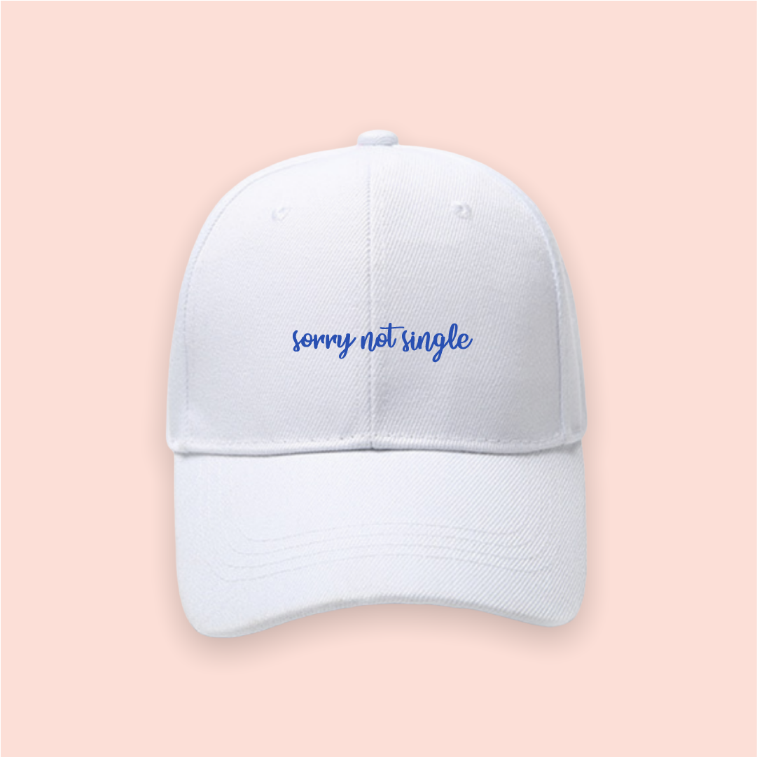 Gorra blanca "Sorry not single"