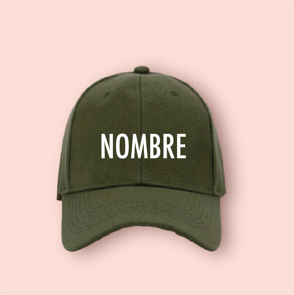 Gorra verde-militar personalizada