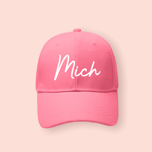 Gorra rosa personalizada
