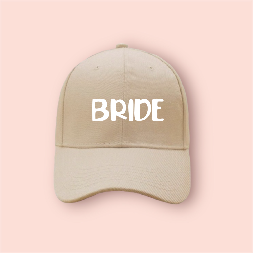 Gorra beige/nude personalizada