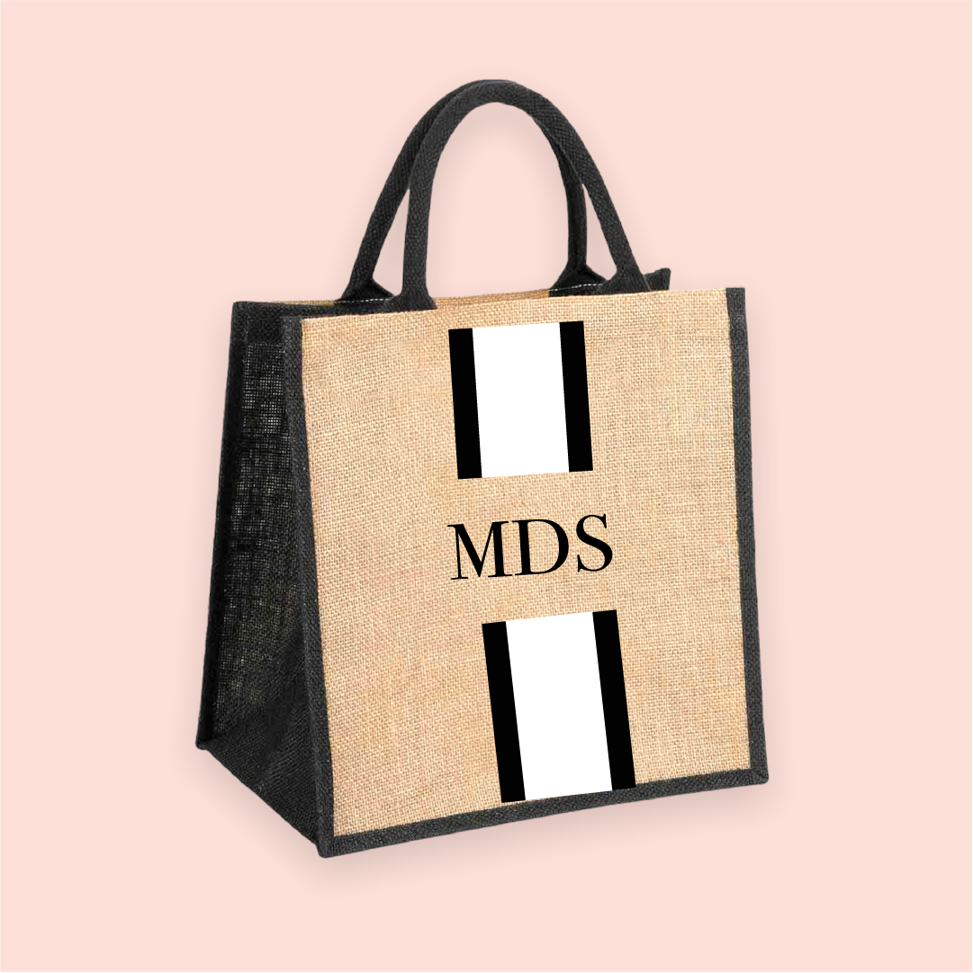 Bolsa yute personalizada con iniciales