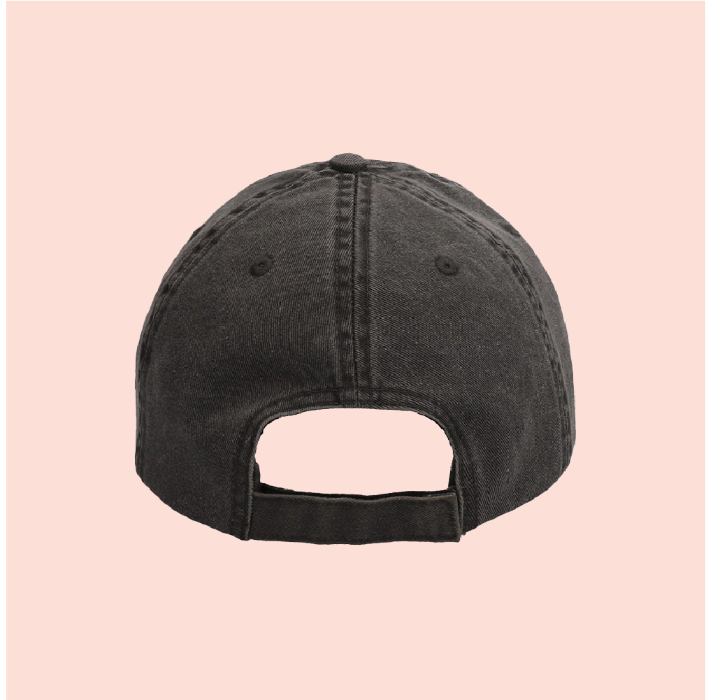 Gorra negra deslavada personalizada