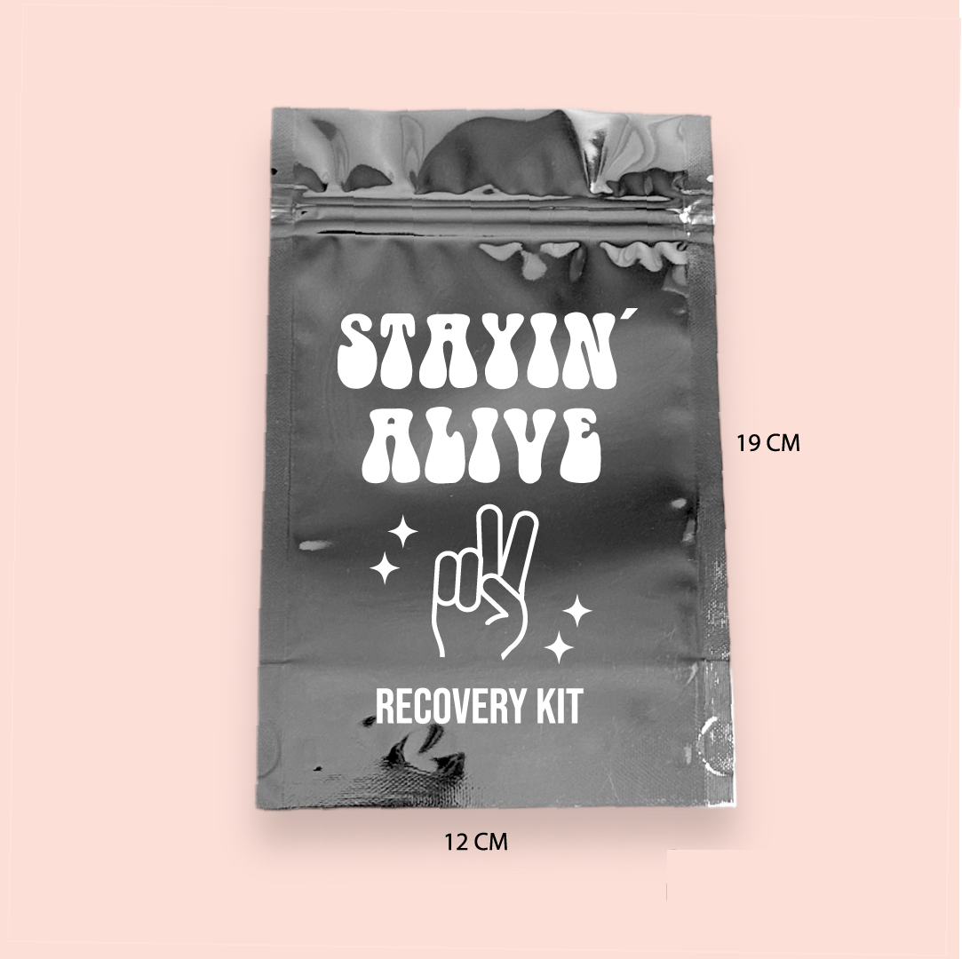 Bolsa plateada/metalizada "Staying Alive"