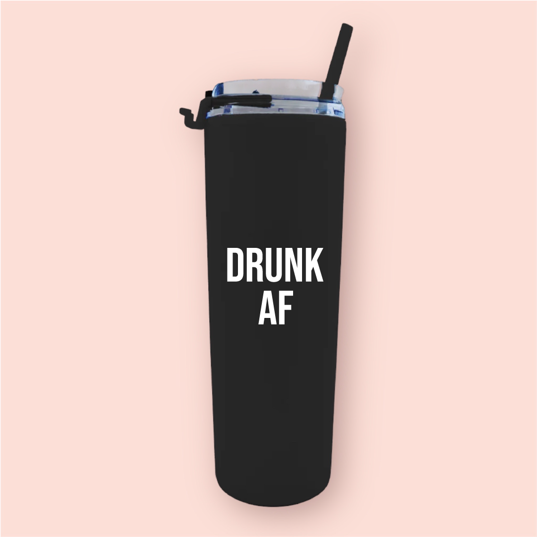 Termo skinny acrilico "Drunk AF"
