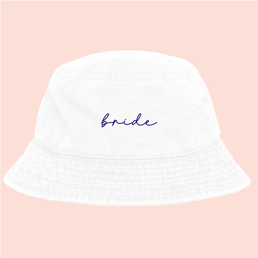 Bucket hat blanco deslavado "bride"