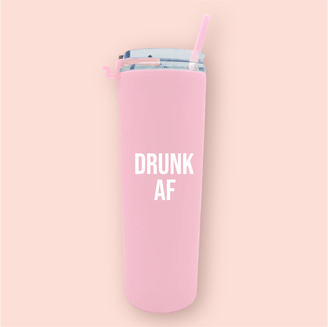 Termo skinny acrilico "Drunk AF"