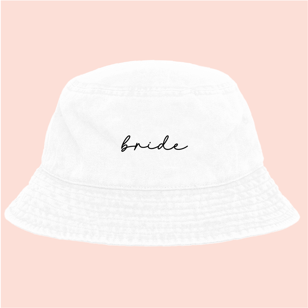 Bucket hat blanco deslavado "bride"