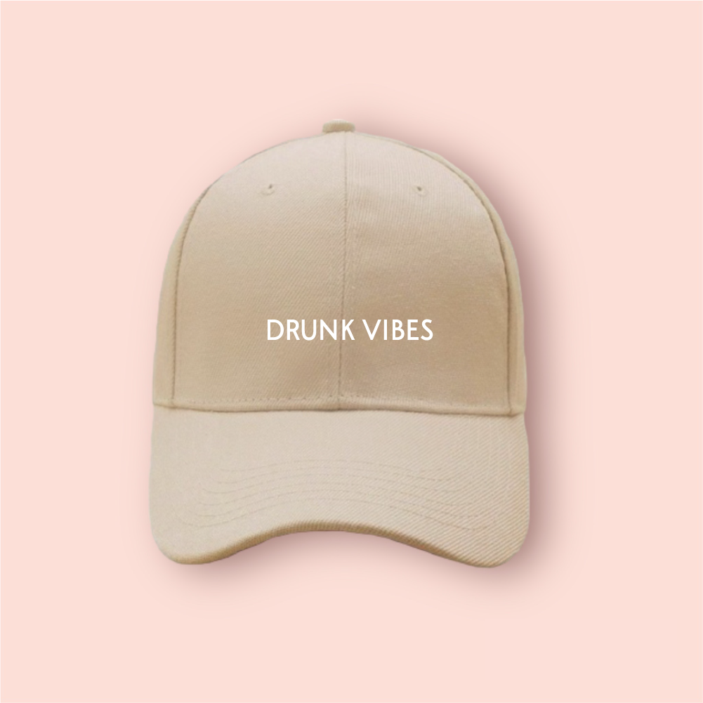 Gorra beige/nude "Drunk vibes"