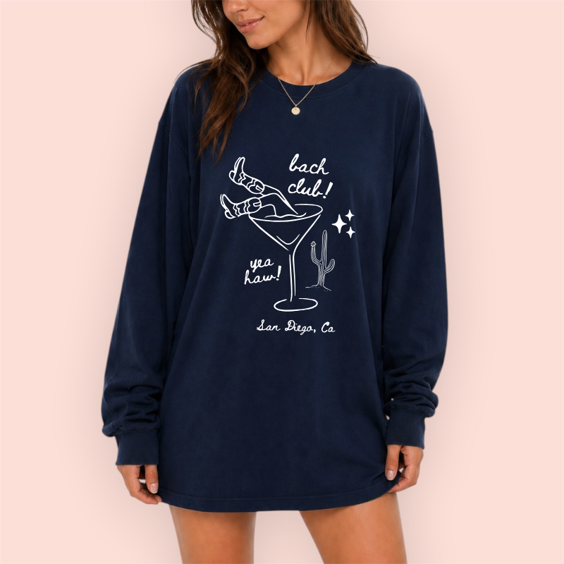 Playera manga larga oversize personalizada "In my bride era"