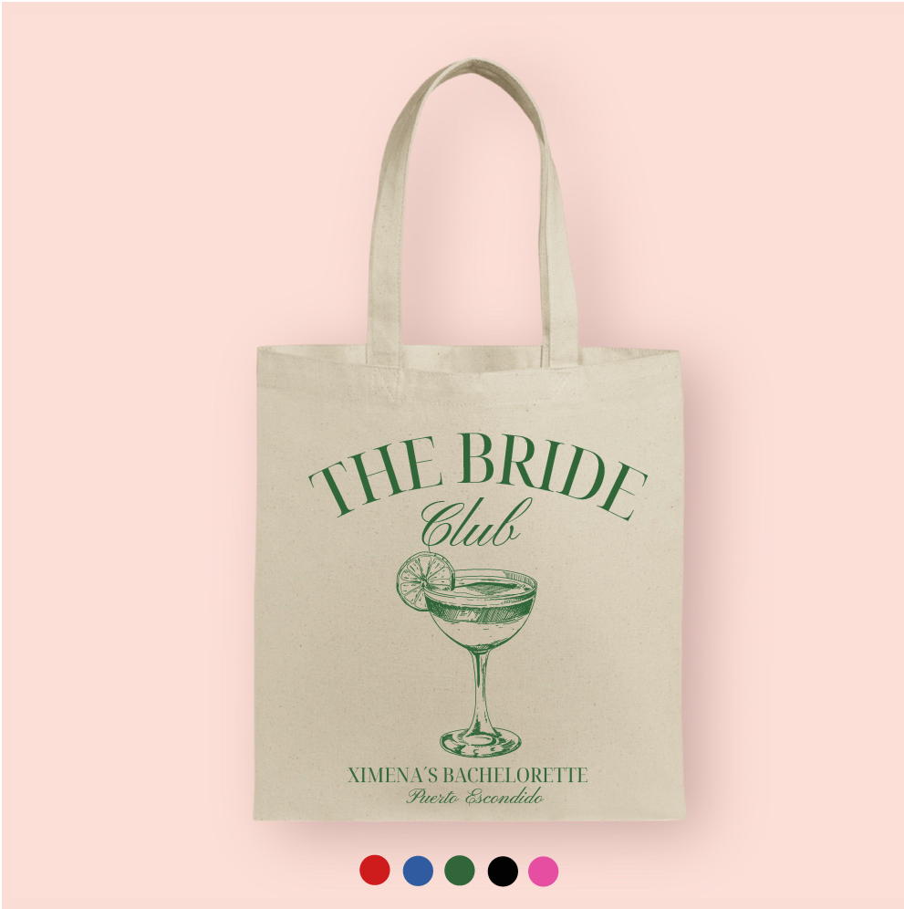 Tote bag "The Bride Club" personalizada