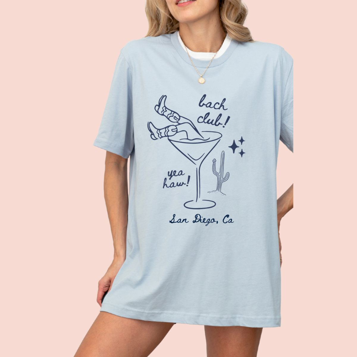 Playera oversize personalizada "bach club yeahaw"