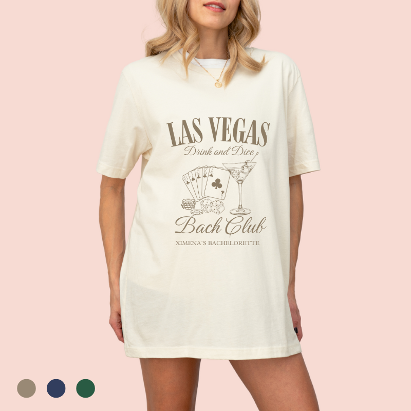 Playera oversize personalizada "las vegas"
