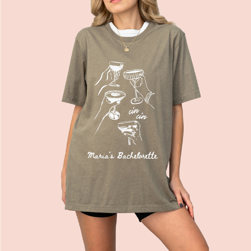Playera oversize personalizada "cin cin"