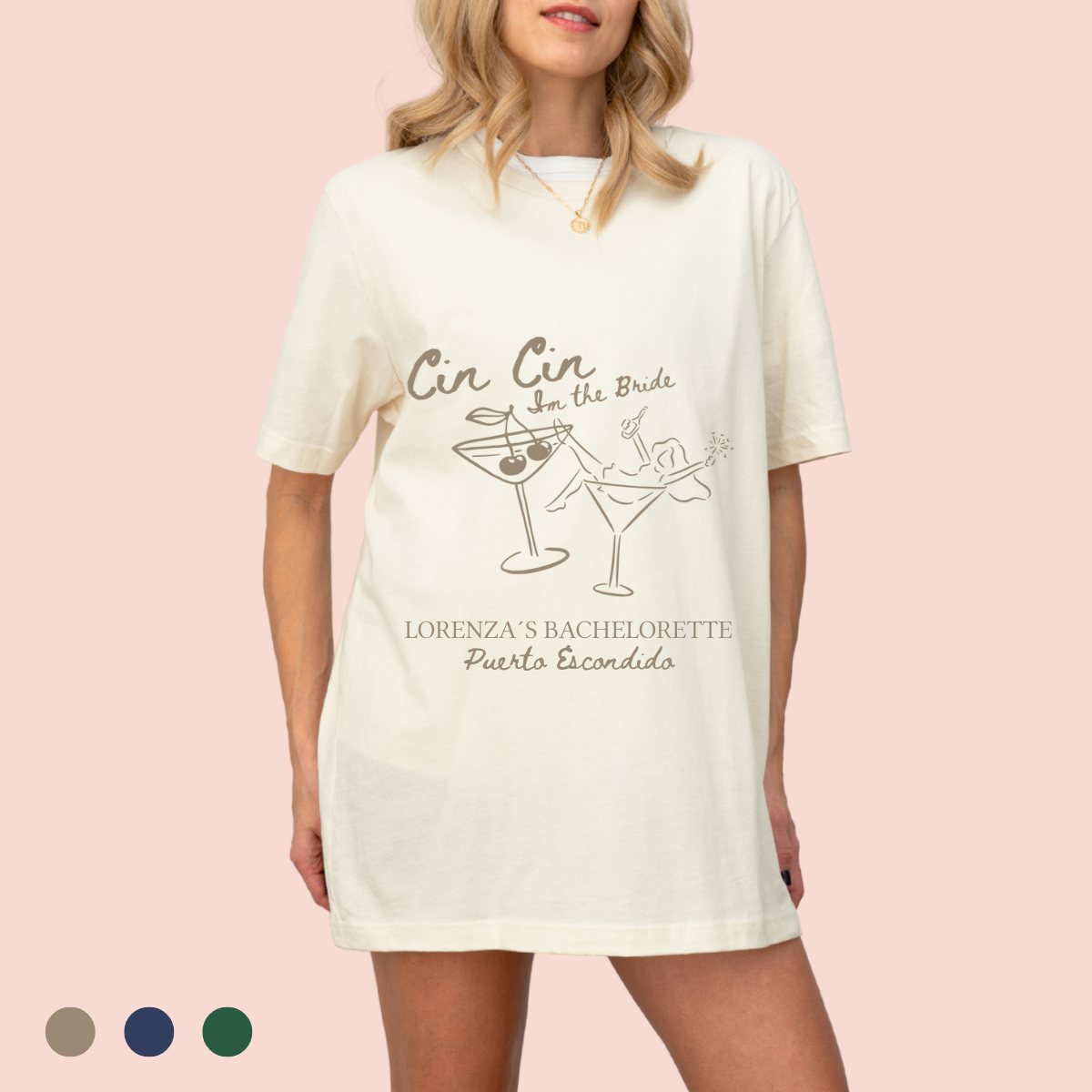 Playera oversize personalizada "cin cin"