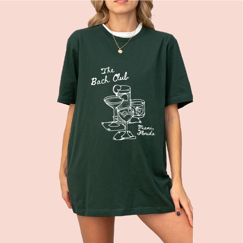 Playera oversize personalizada "The bach club"