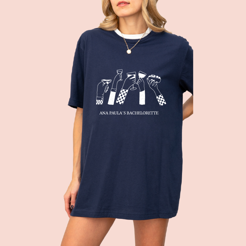 Playera oversize personalizada "Drinks"