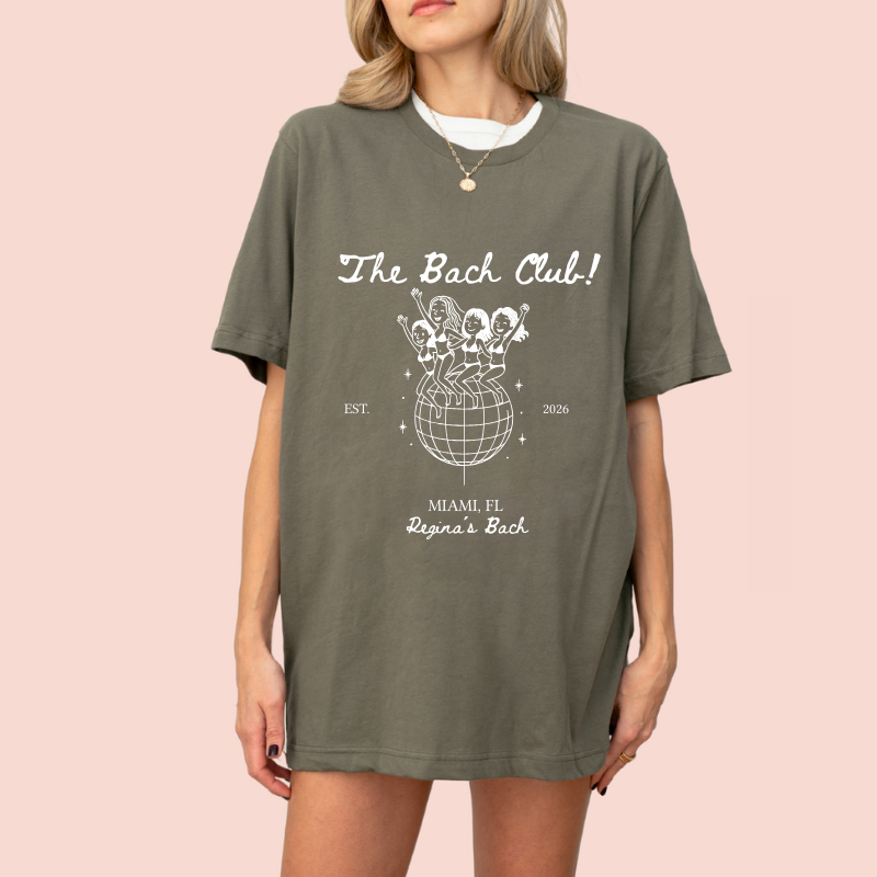 Playera oversize personalizada "the bach club"