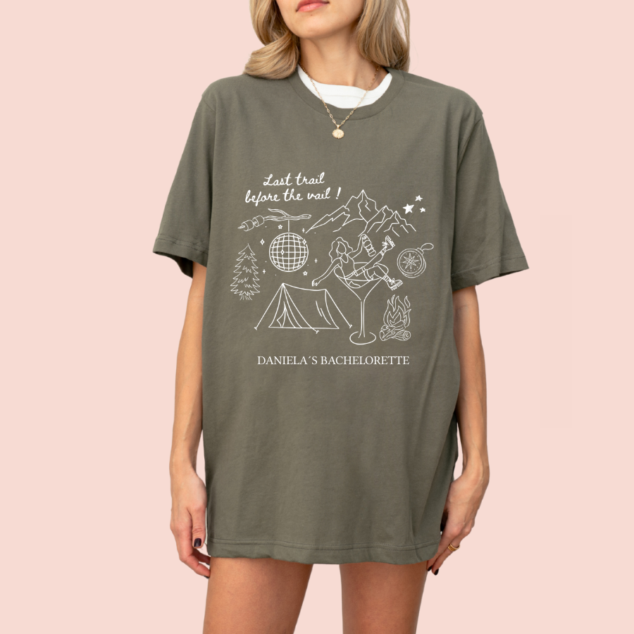 Playera oversize personalizada "last trail before the vail"