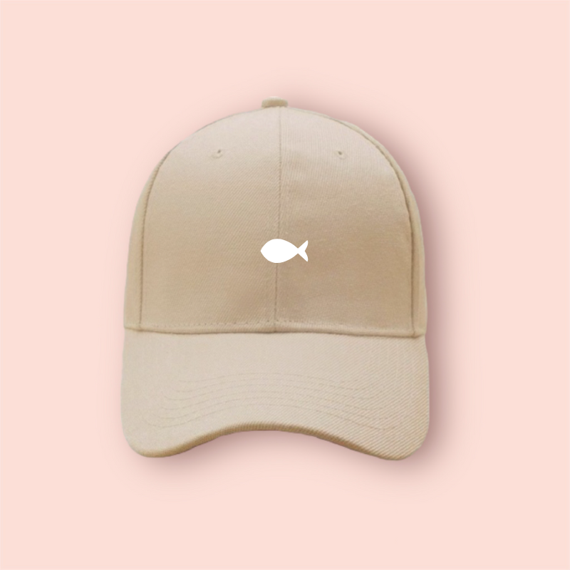 Gorra beige/nude "pez"