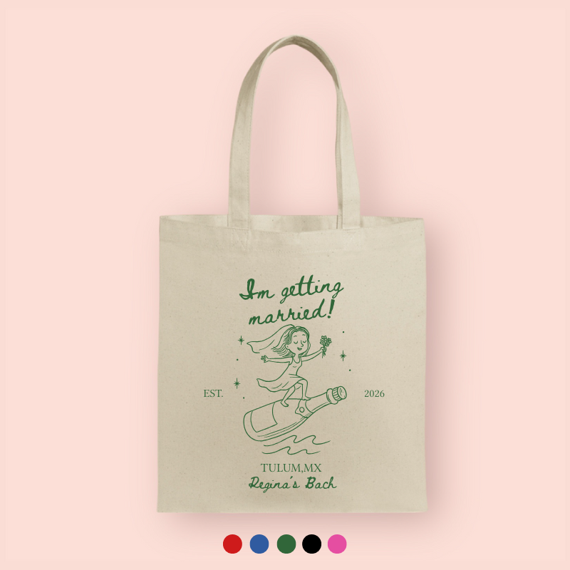 Tote bag "Im getting married" personalizada