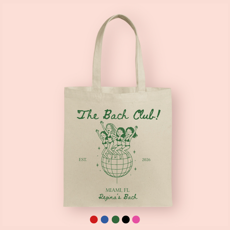 Tote bag "the bach club" personalizada