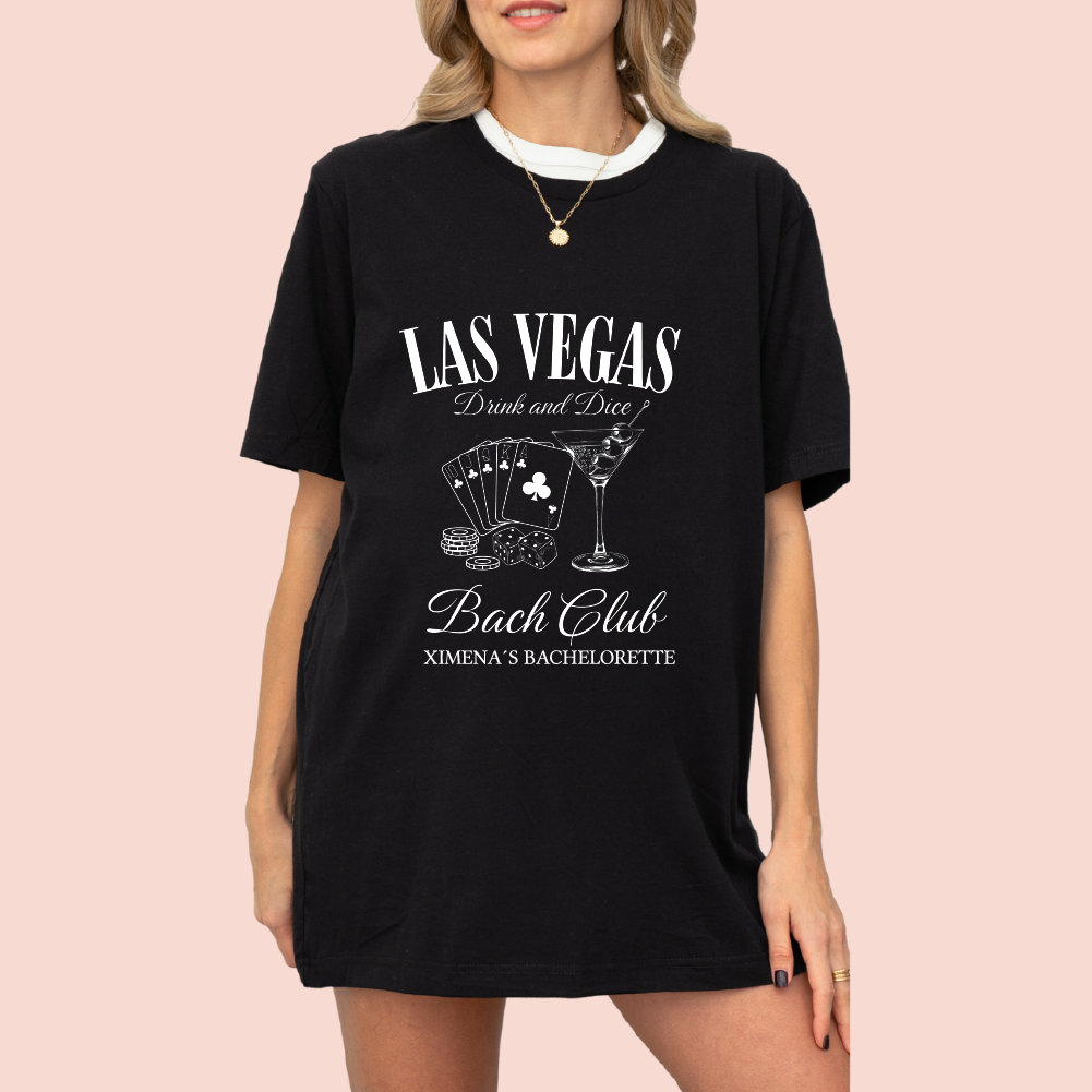 Playera oversize personalizada "Las Vegas"
