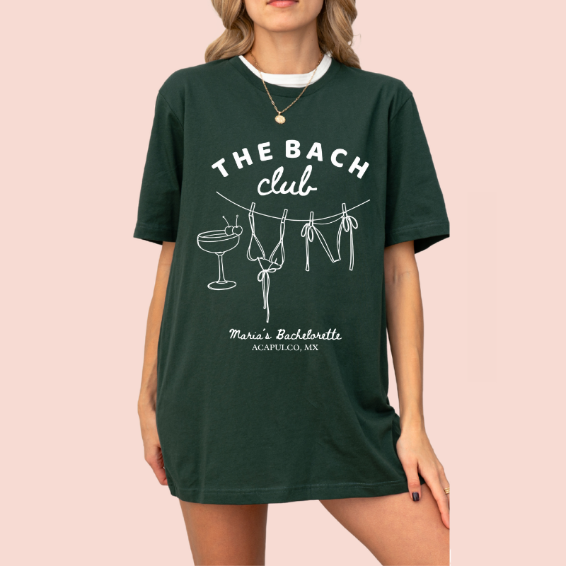 Playera oversize personalizada "the bach club"