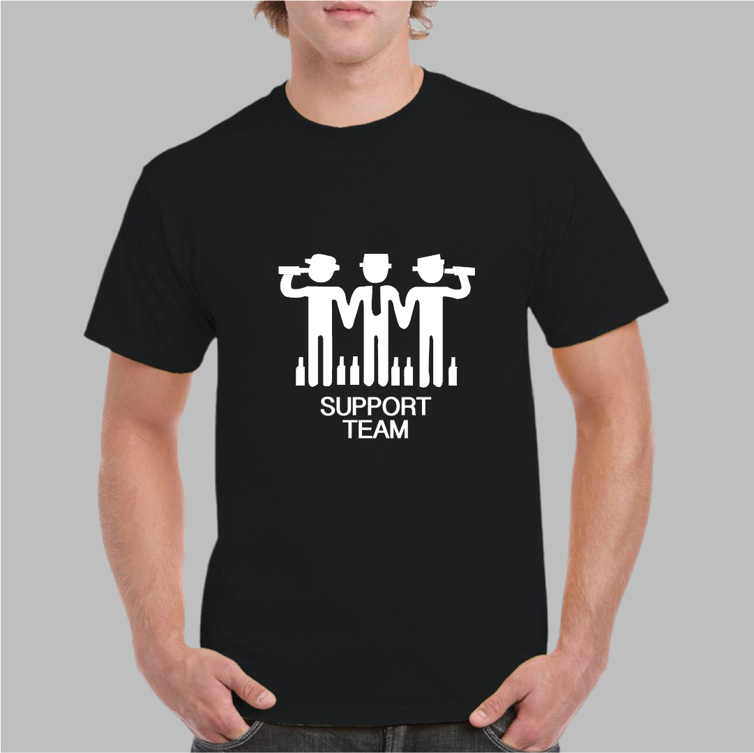 Playera negra "Support team"