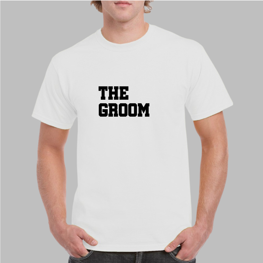 Playera blanca "The Groom"