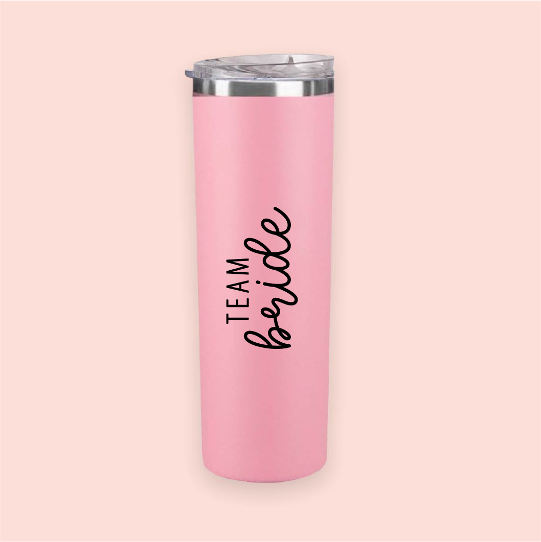 Termo skinny acero "Team bride"