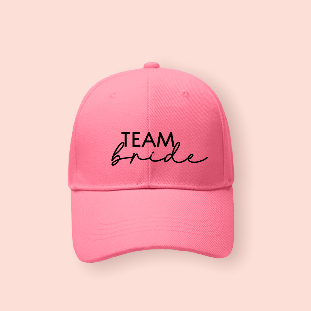 Gorra rosa "Team bride"