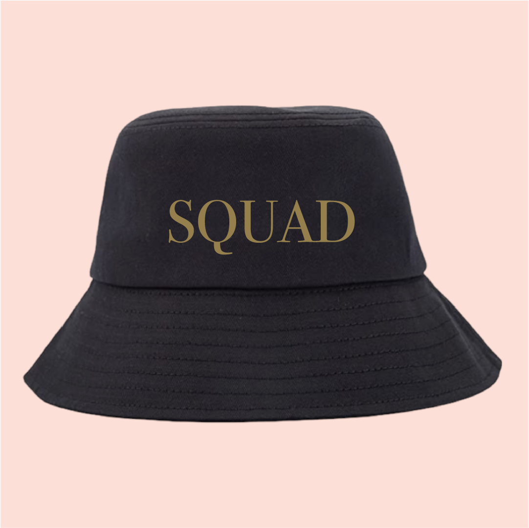 Bucket hat negro "squad"