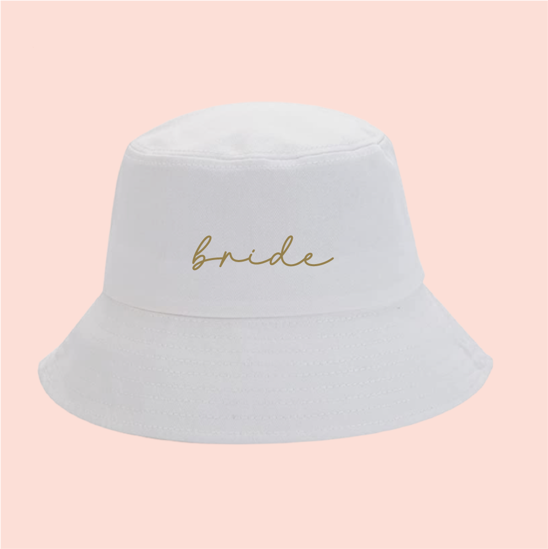 Bucket hat blanco "bride"
