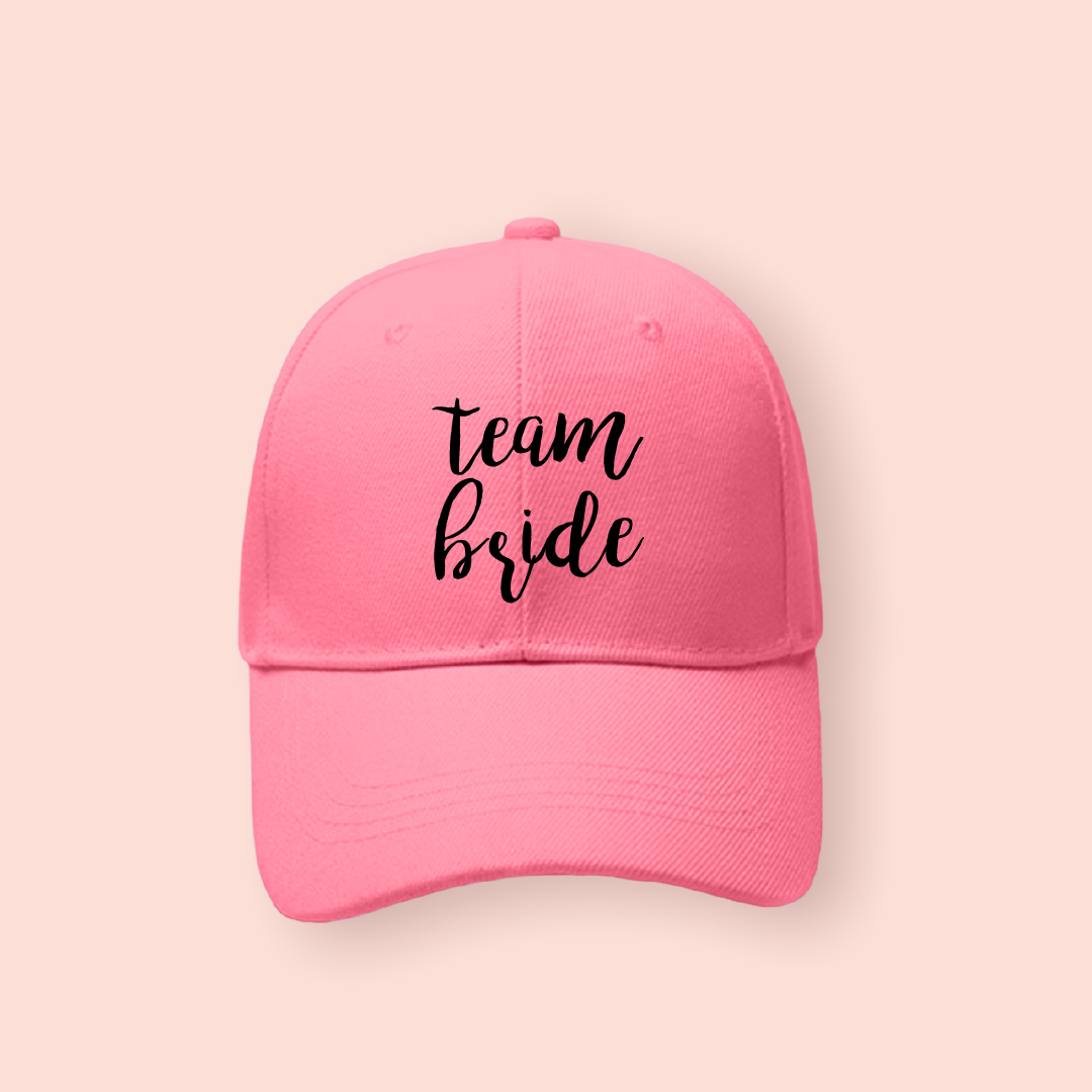 Gorra rosa "Team bride"