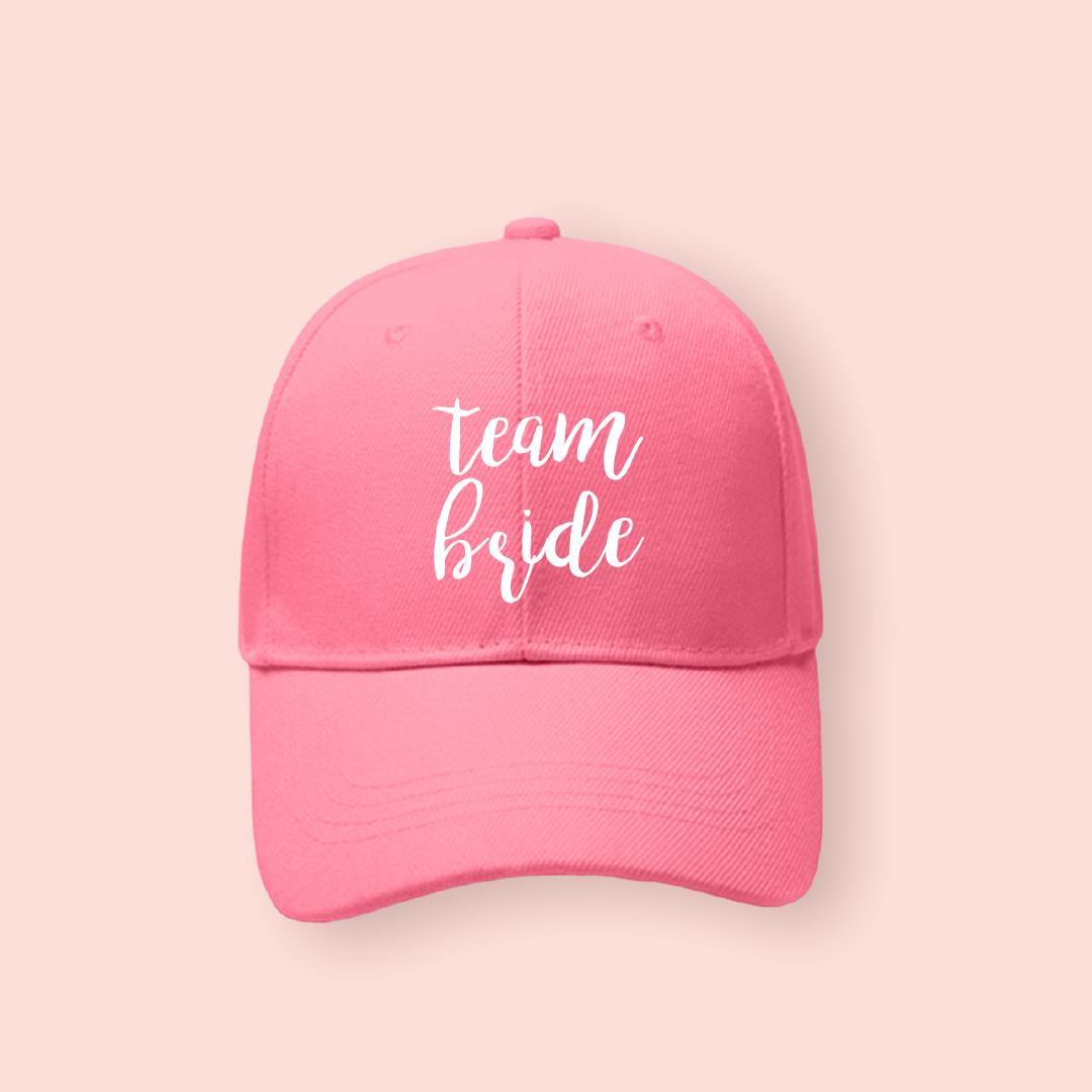 Gorra rosa "Team bride"