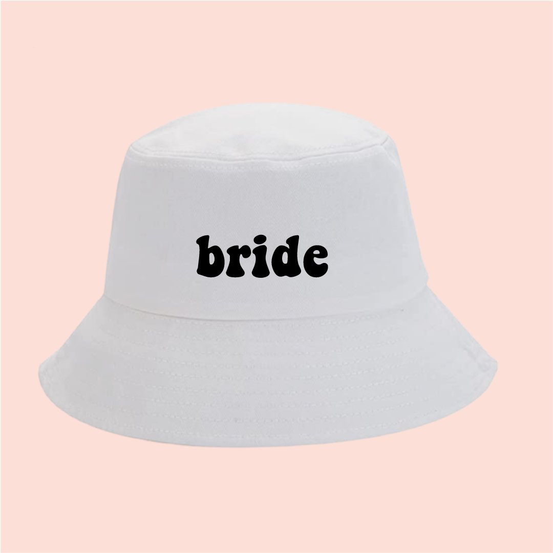 Bucket hat blanco "bride"