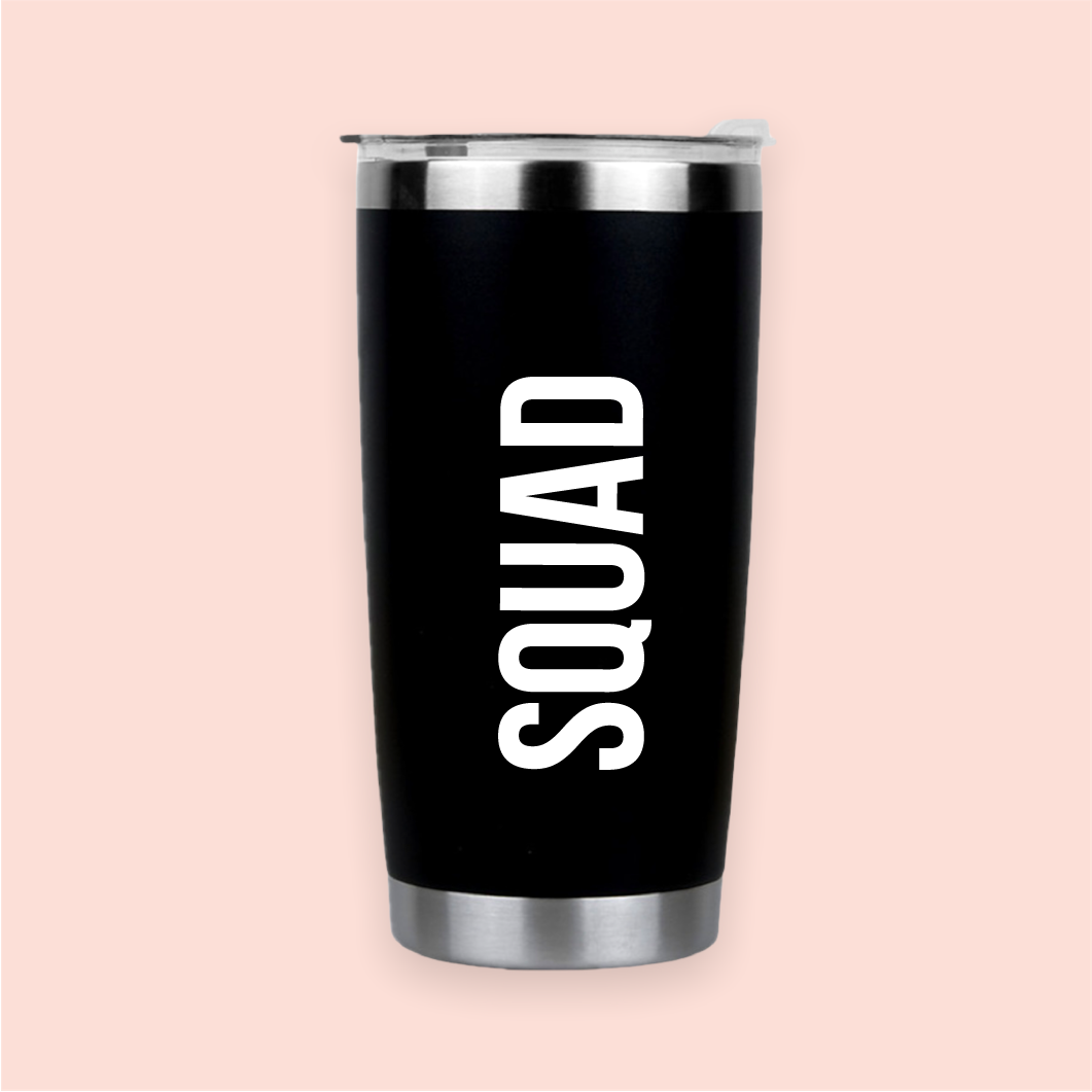 Vaso de acero negro "Squad"