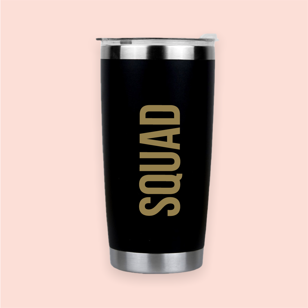 Vaso de acero negro "Squad"