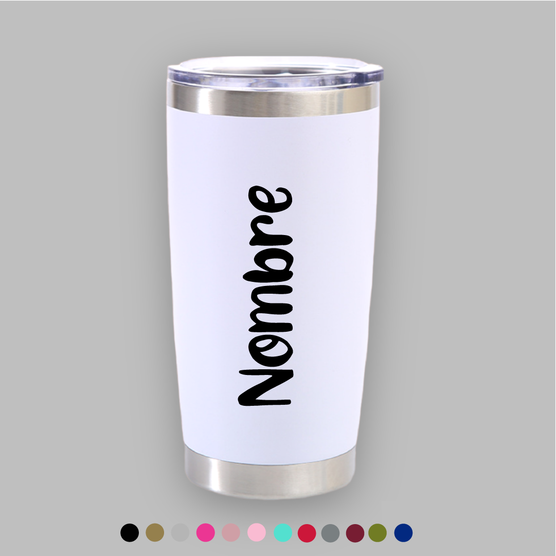 Termo blanco de acero personalizado