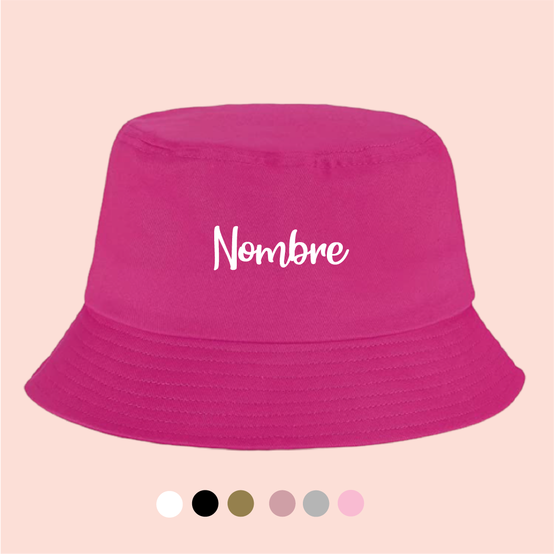 Bucket hat rosa personalizado