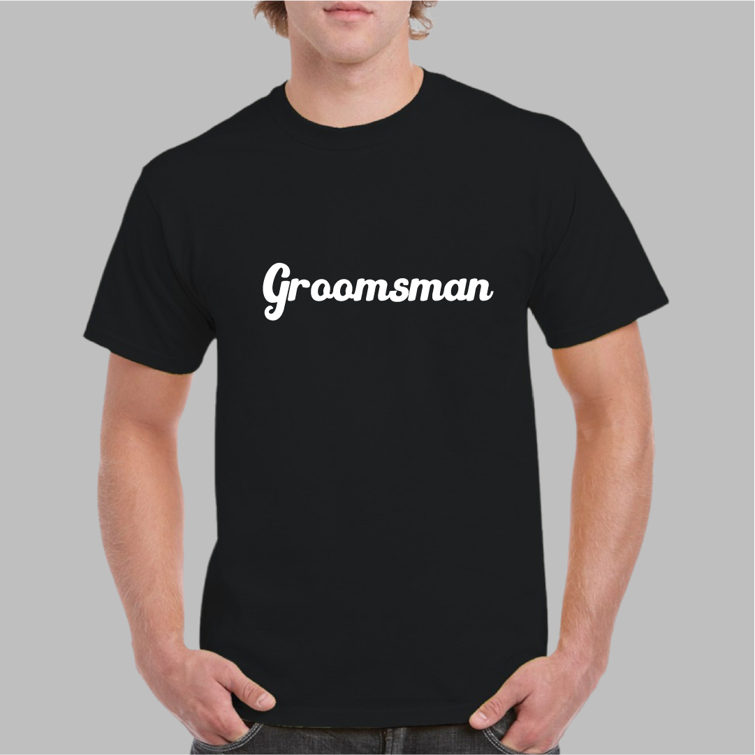 Playera negra "Groomsman"
