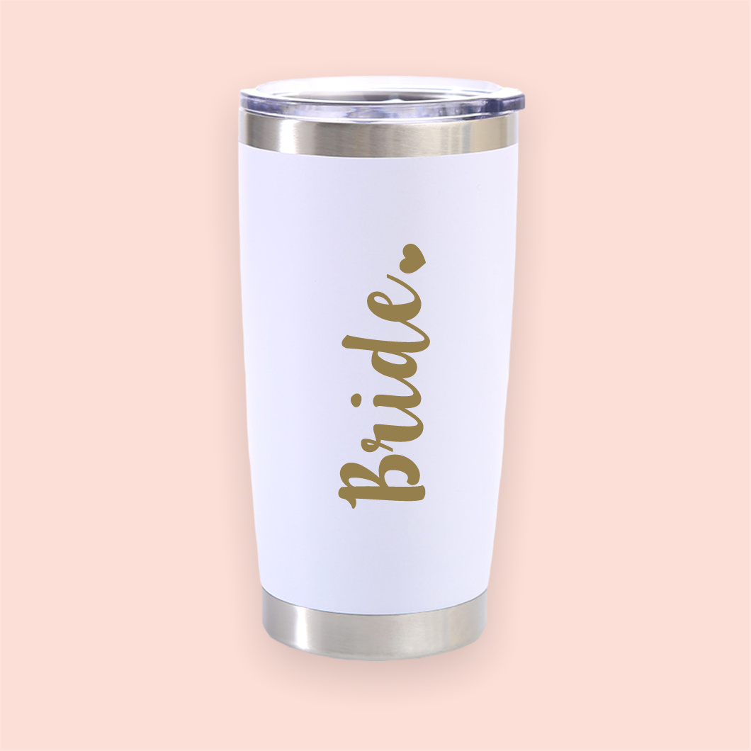 Vaso de acero blanco "Bride"