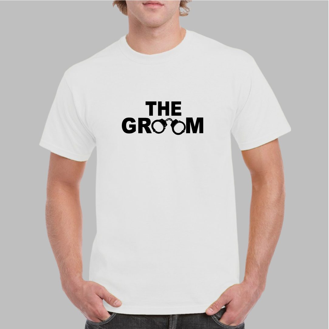 Playera blanca "The Groom"