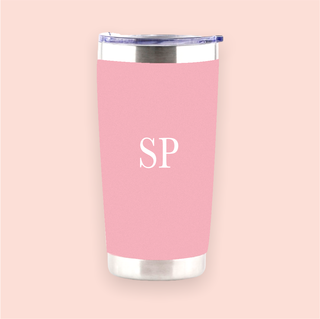 Vaso de acero rosa "Vaso de acero personalizado"