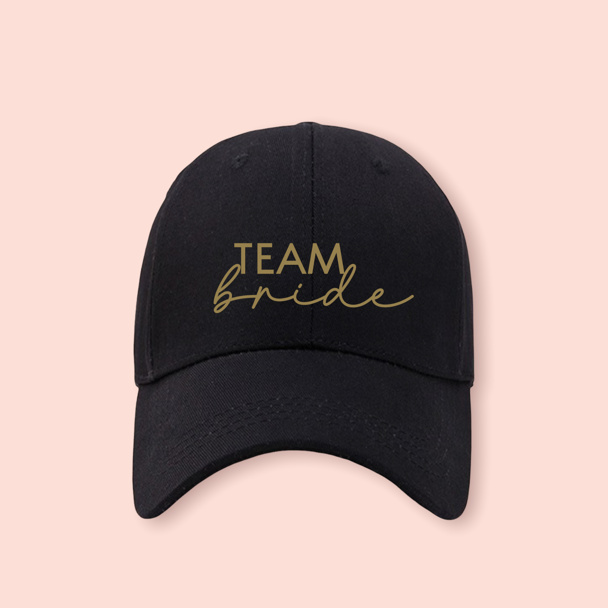 Gorra negra "Team bride"