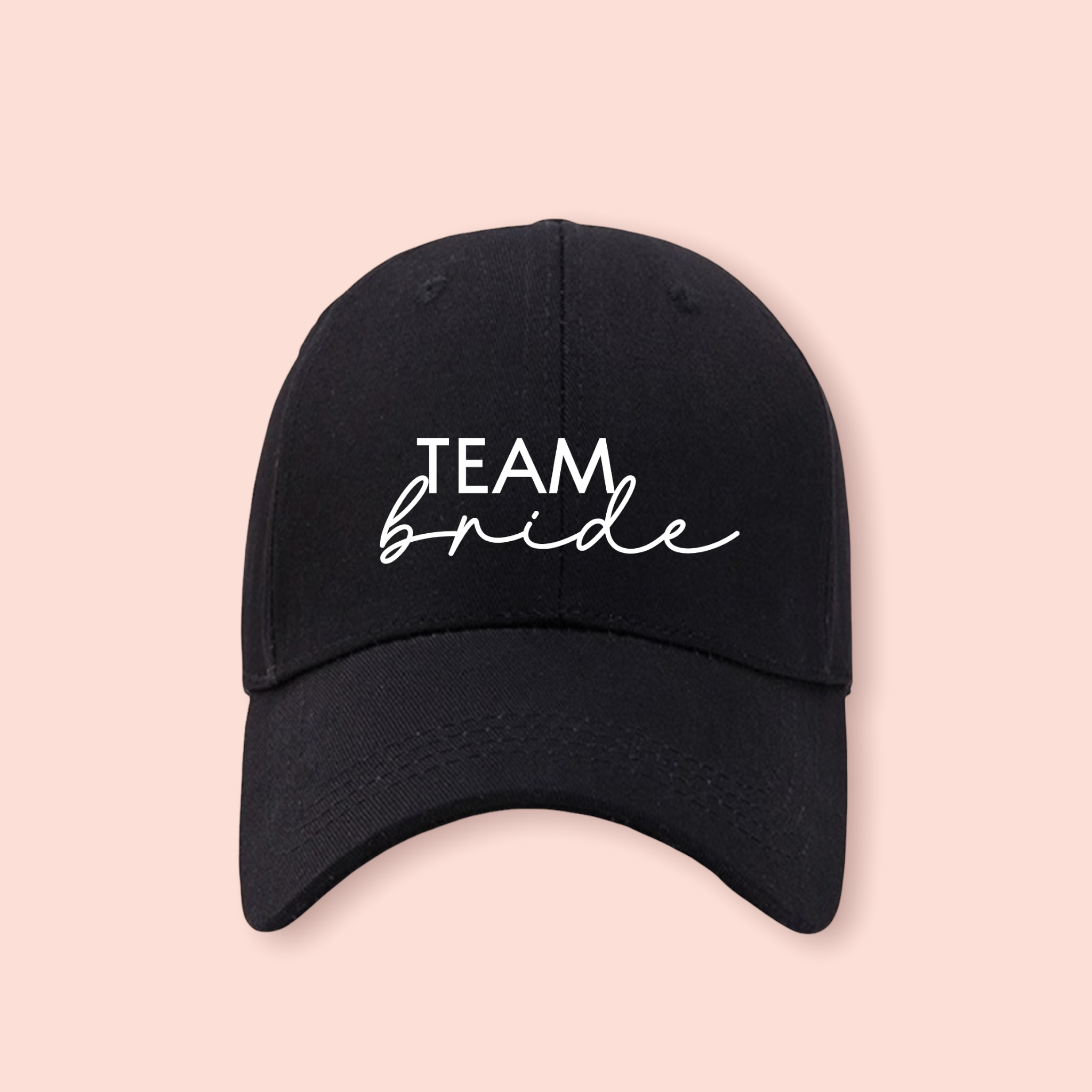 Gorra negra "Team bride"